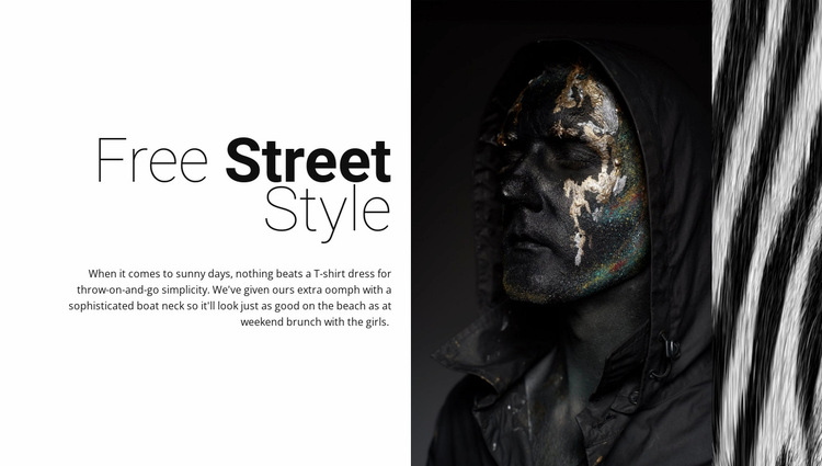 Free street fashion Website Builder Templates