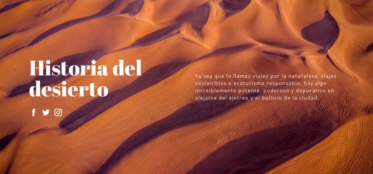 Viaje de la historia del desierto Diseño de páginas web