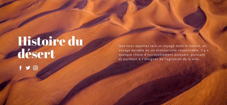 Voyage d'histoire dans le désert Modèles de constructeur de sites Web