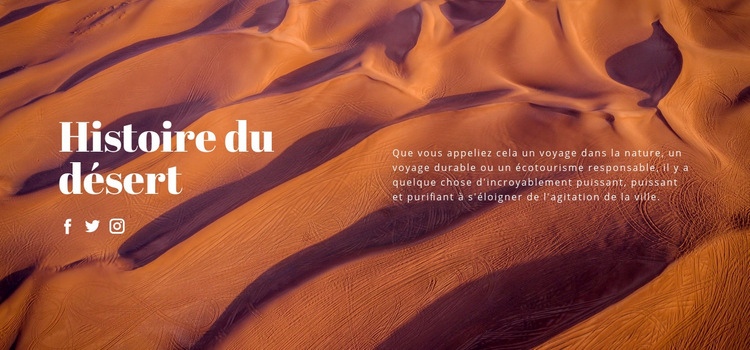 Voyage d'histoire dans le désert Créateur de site Web HTML