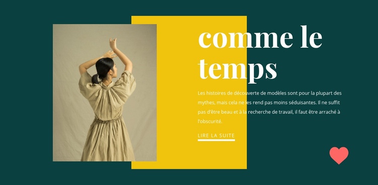 Comme time studio Modèle d'une page