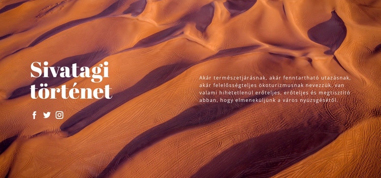 Sivatagi történet utazás CSS sablon