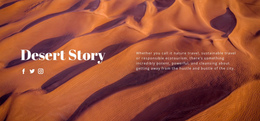 Desert Story Travel - One Page Template For Any Device