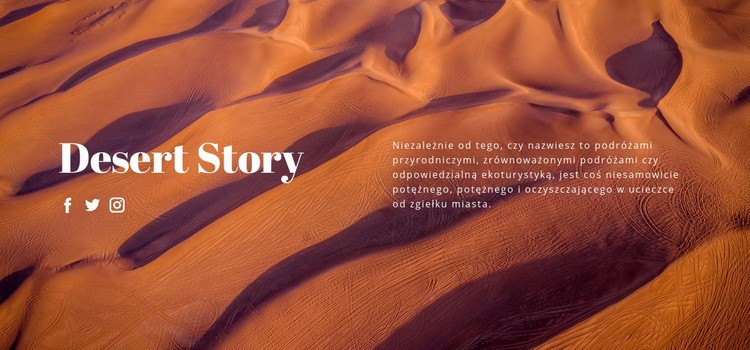 Podróż po pustyni Kreator witryn internetowych HTML