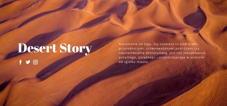 Podróż po pustyni Makieta strony internetowej