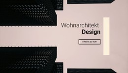 Entwurf Eines Wohnarchitekten Zielseitenvorlage