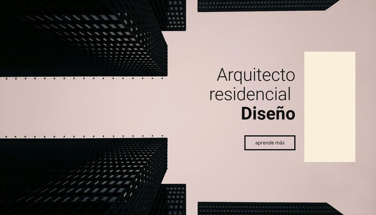 Diseño de arquitecto residencial Creador de sitios web HTML