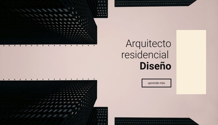 Diseño de arquitecto residencial Maqueta de sitio web