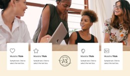 Columna De Plantilla De Cuadrícula CSS Para Servicios De Estudio Empresarial