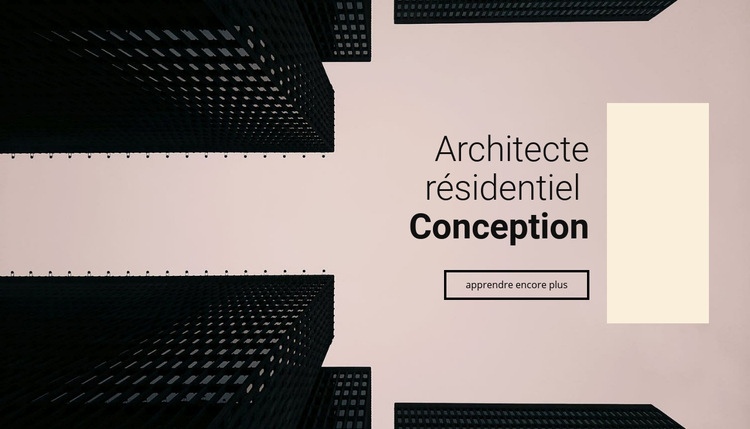 Conception d'architecte résidentiel Modèles de constructeur de sites Web