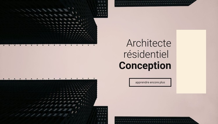 Conception d'architecte résidentiel Modèle CSS
