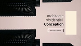 Modèle D'Une Page Pour Conception D'Architecte Résidentiel