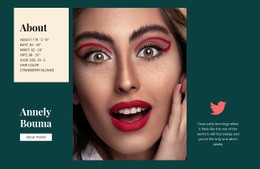 About Fashion Model - Customizable Professional Html Code