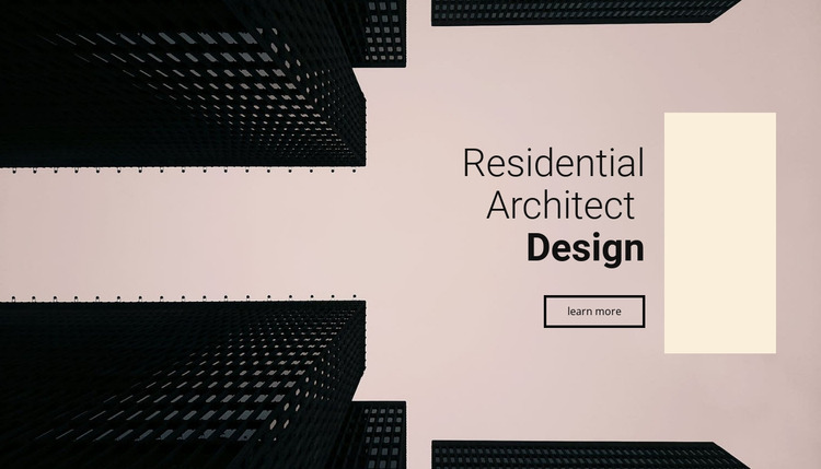 Residential architect design Html Website Builder