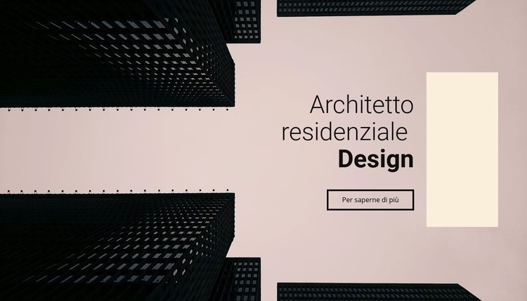 Progettazione dell'architetto residenziale Mockup del sito web