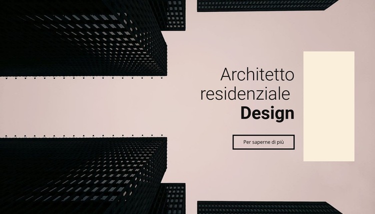 Progettazione dell'architetto residenziale Un modello di pagina