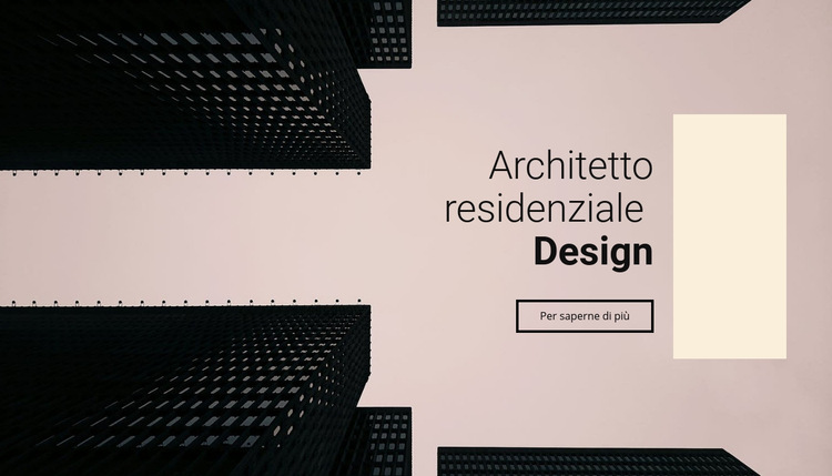 Progettazione dell'architetto residenziale Modello di sito Web