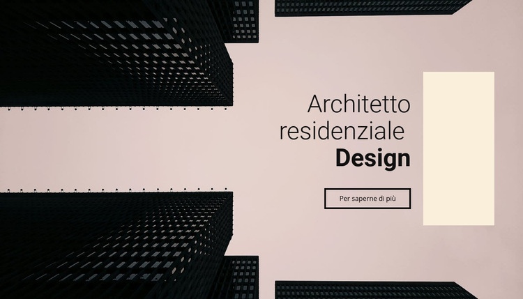 Progettazione dell'architetto residenziale Pagina di destinazione