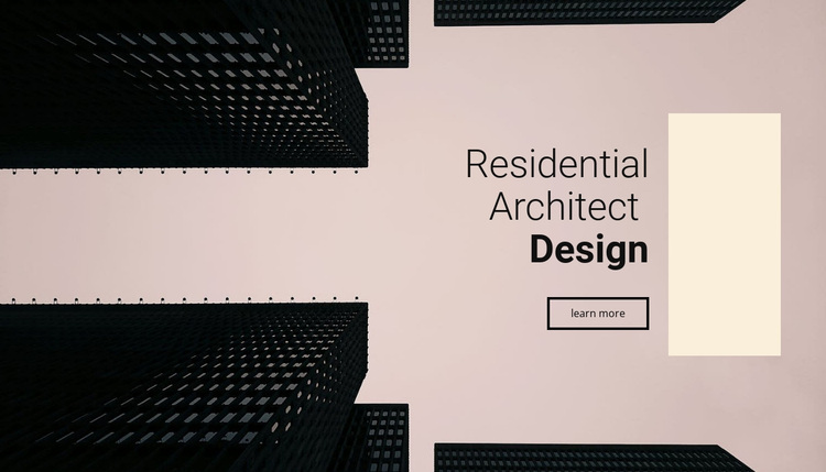 Residential architect design Joomla Page Builder