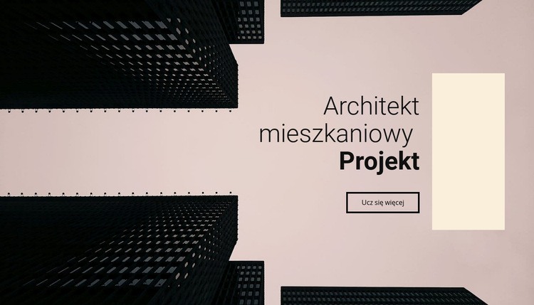 Projekt architekta mieszkaniowego Makieta strony internetowej