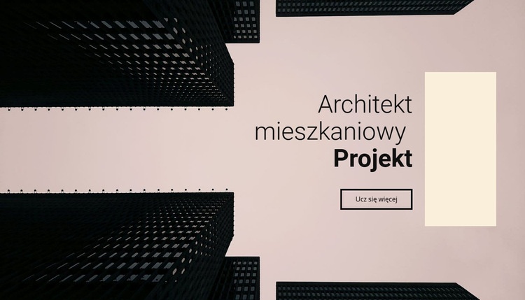 Projekt architekta mieszkaniowego Projekt strony internetowej