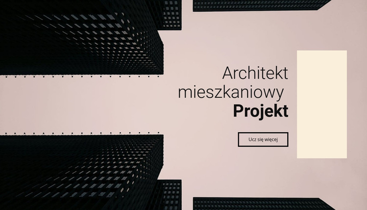Projekt architekta mieszkaniowego Szablon witryny sieci Web