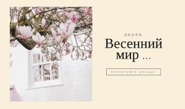 Мир Весной – Современный Одностраничный Шаблон