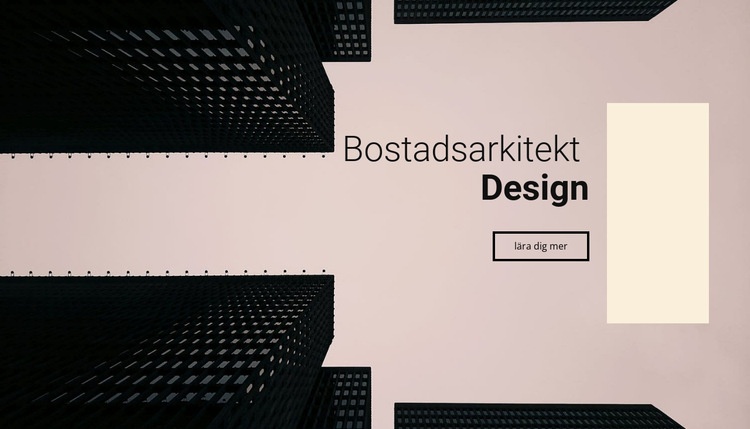 Bostadsarkitektdesign CSS -mall