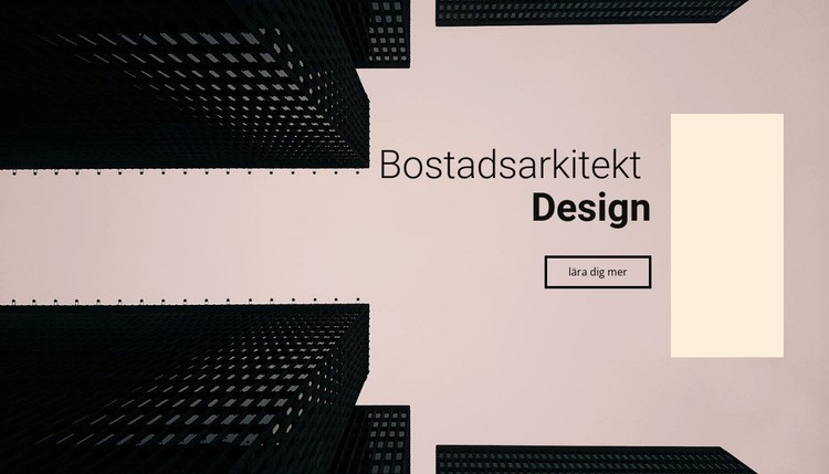 Bostadsarkitektdesign Webbplats mall