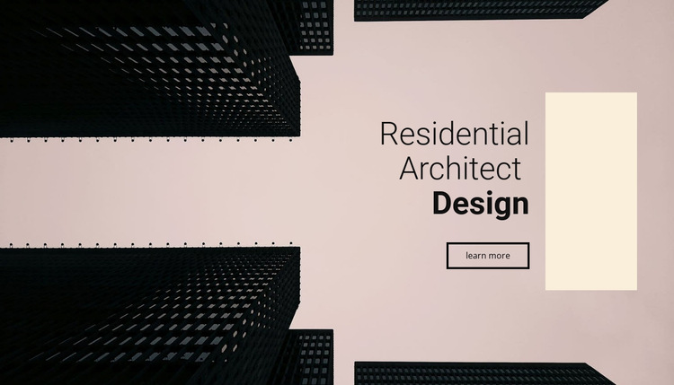 Residentieel architectontwerp Website Builder-sjablonen