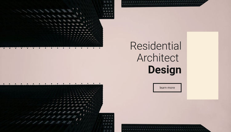 Residentieel architectontwerp Website ontwerp