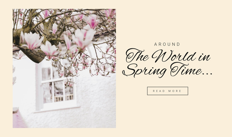 The world in spring Website Design