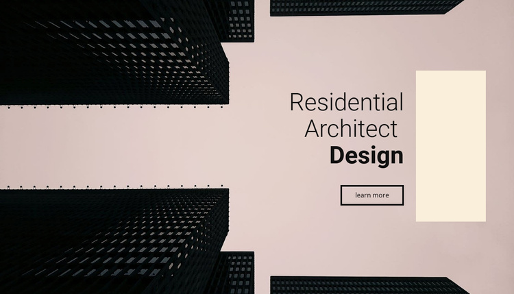 Residential architect design Landing Page