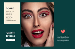 About Fashion Model - Custom WordPress Theme