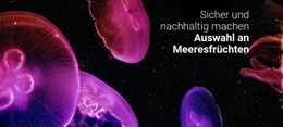 Auswahl An Meeresfrüchten Zielseitenvorlage