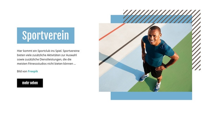 Sportverein Website-Modell