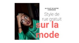 À Propos Du Style De Rue Gratuit : Modèle De Site Web Simple