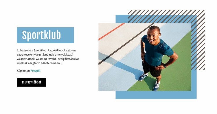 Sportklub Weboldal tervezés
