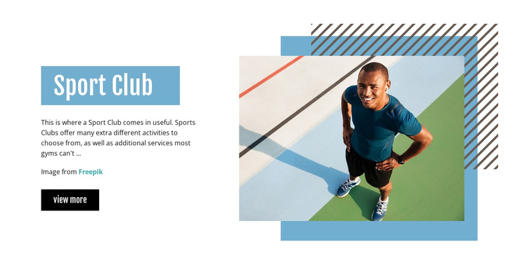 Sport Club One Page Template