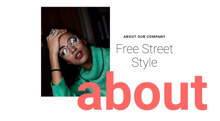 About free street style Squarespace Template Alternative