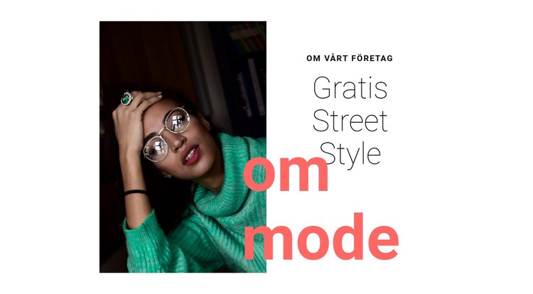 Om gratis gatustil Webbplats mall