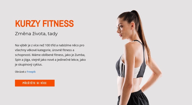 Kurzy fitness Šablona webové stránky