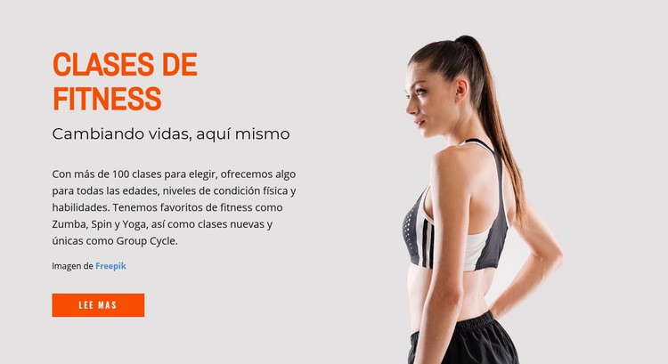 Clases de fitness Plantillas de creación de sitios web