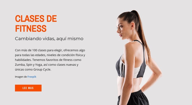 Clases de fitness Plantilla HTML5