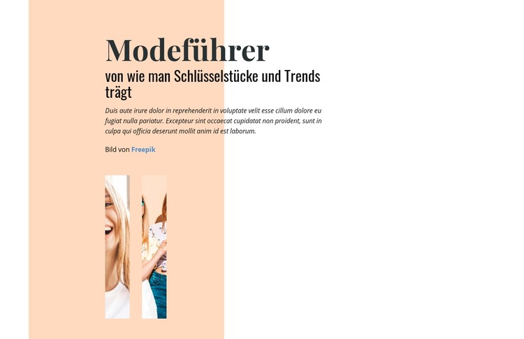 Modeführer CSS-Vorlage