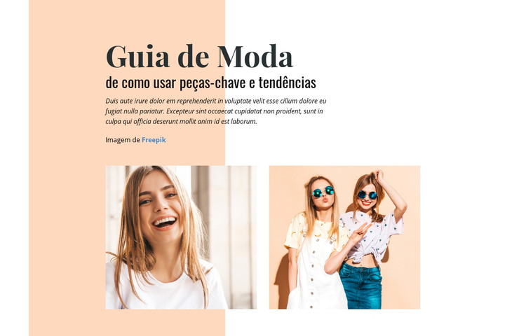 Guia de Moda Modelo HTML