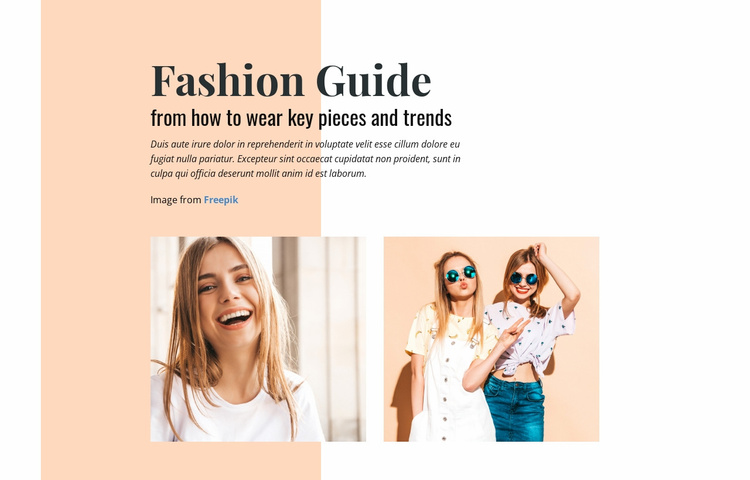 Fashion Guide Landing Page