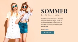 Sommer Outfit Inspiratiob CSS-Layoutvorlage