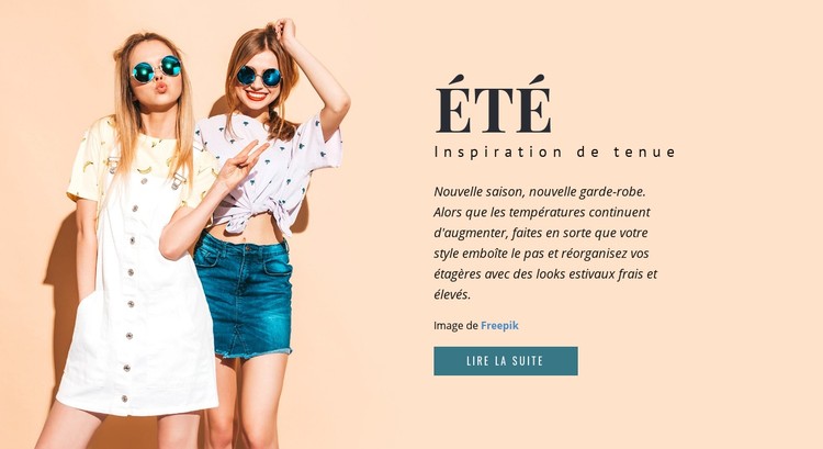 Tenue d'été Inspiratiob Modèle CSS