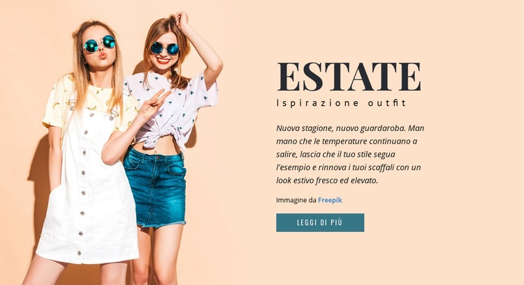 Ispirazione per outfit estivi Mockup del sito web